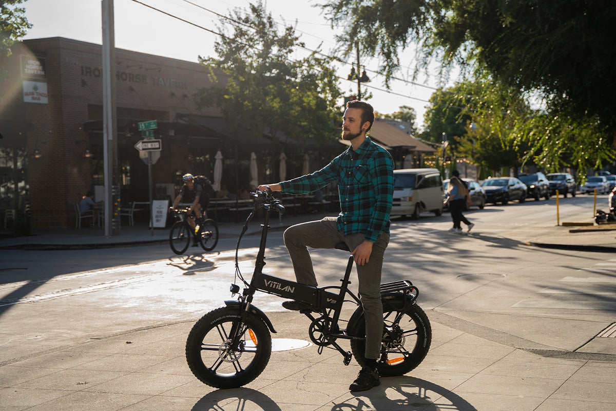 V3 2.0 Folding Fat Tires Adult All Terrain Electric Bike