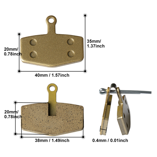 Ketone Resin Metal Disc Brake Pads for V3 Old E-Bike