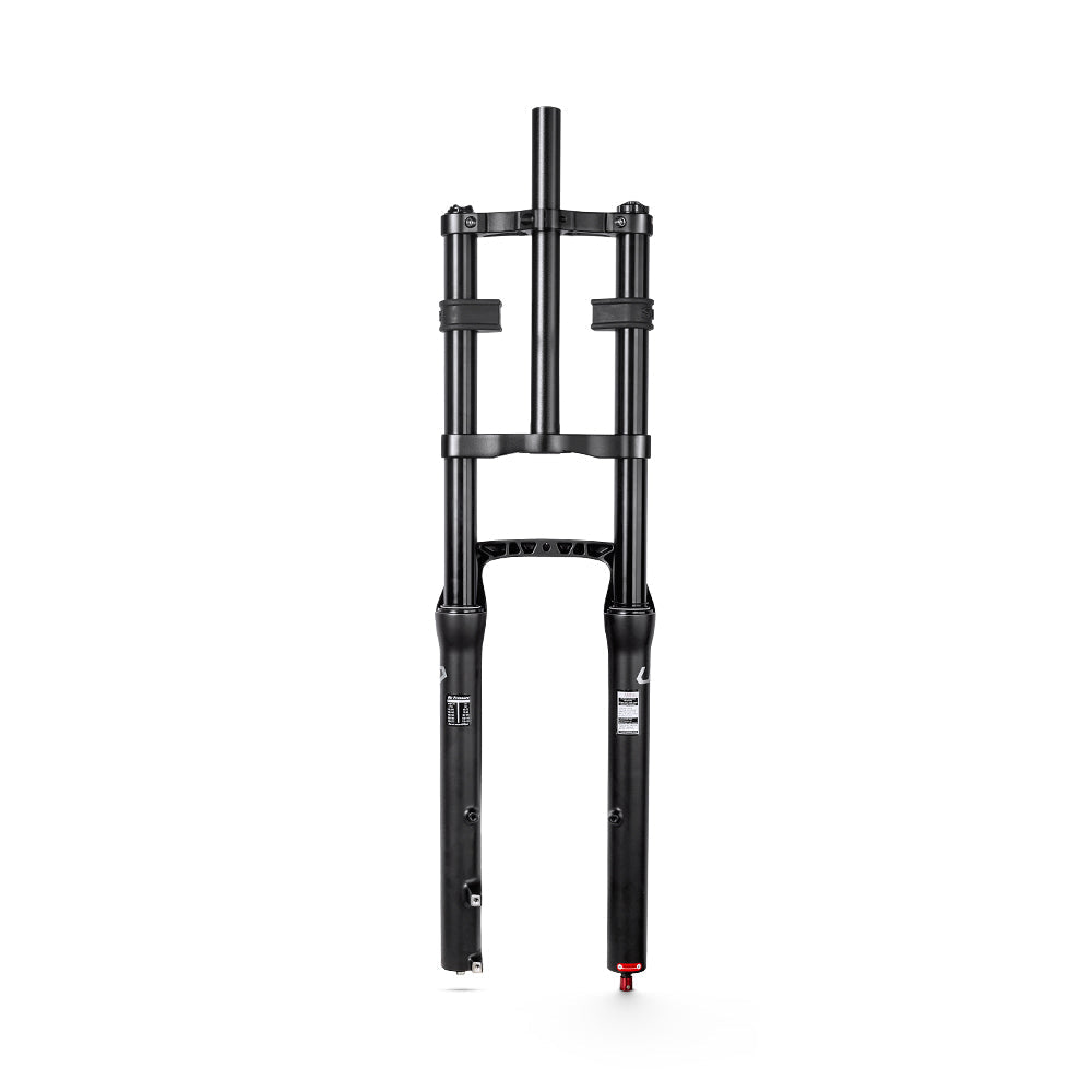 T7 upgrade Aluminum double-shoulder pneumatic front fork with travel up to 100mm