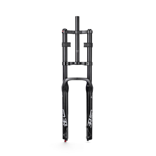 T7 upgrade Aluminum double-shoulder pneumatic front fork with travel up to 100mm