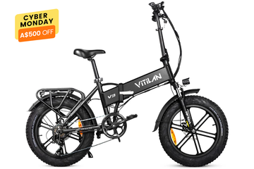 V3 2.0 Folding Fat Tires Adult All Terrain Electric Bike