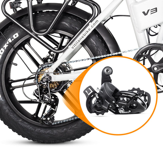 VITILAN Rear Derailleur, 6/7 Speed Direct Mount Rear Derailleur for V3 Electric Bikes